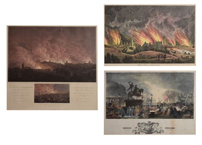 Lot 403 - Bristol Riots interest - Three 19th century coloured engravings