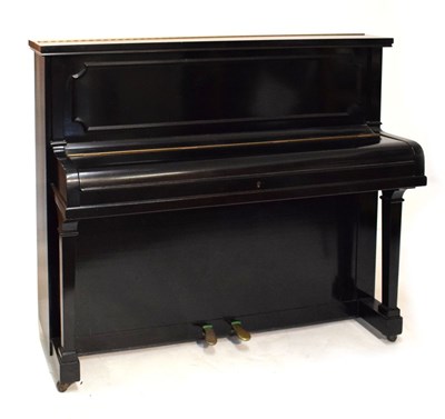 Lot 582 - Monnington & Weston ebonised upright piano