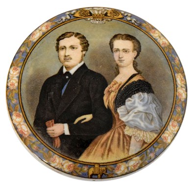 Lot 298 - Pratware pot lid to commemorate the wedding of Prince Albert and Princess Alexandra