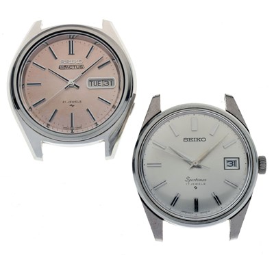 Lot 103 - Seiko - Two gentleman's stainless steel watch heads