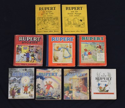 Lot 382 - Collection of 1940s scarce Rupert Annuals and books