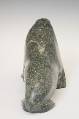 Lot 184 - Inuit carved soapstone sculpture of a walrus