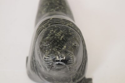 Lot 184 - Inuit carved soapstone sculpture of a walrus