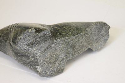 Lot 184 - Inuit carved soapstone sculpture of a walrus