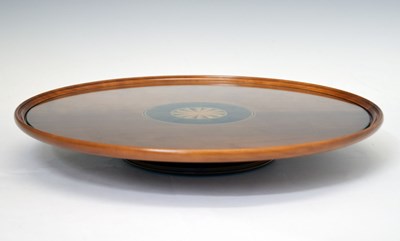 Lot 185 - Peter Hall & Son inlaid yew wood lazy Susan