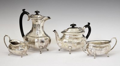 Lot 152 - George V silver four-piece set