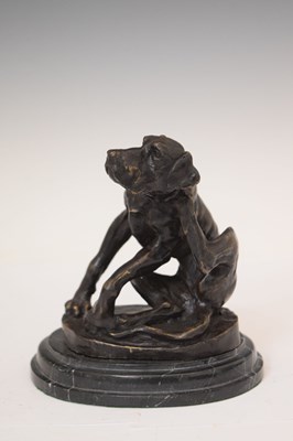 Lot 227 - After Christopher Fratin (1801-1864) - Bronze sculpture of dog scratching
