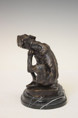 Lot 227 - After Christopher Fratin (1801-1864) - Bronze sculpture of dog scratching