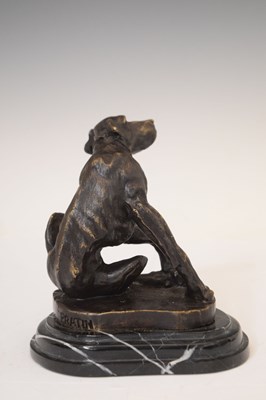 Lot 227 - After Christopher Fratin (1801-1864) - Bronze sculpture of dog scratching