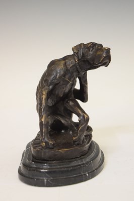 Lot 227 - After Christopher Fratin (1801-1864) - Bronze sculpture of dog scratching
