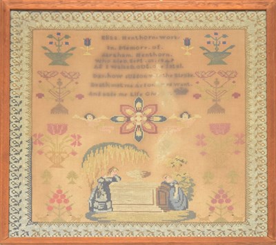 Lot 193 - Victorian needlework sampler