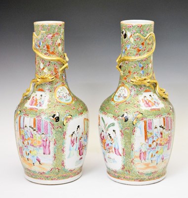 Lot 238 - Pair of 19th century Chinese Famille Rose porcelain vases