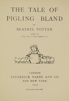 Lot 551 - Potter, Beatrix - 'The Tale of Pigling Bland' - First edition 1913