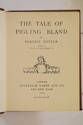 Lot 551 - Potter, Beatrix - 'The Tale of Pigling Bland' - First edition 1913