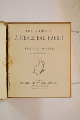 Lot 266 - Potter, Beatrix - 'The Story of A Fierce Bad Rabbit' - First Edition