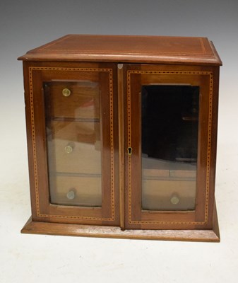 Lot 589 - Smoker's inlaid table-top cabinet