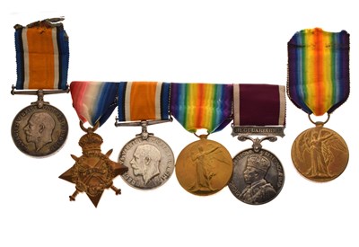 Lot 194 - British First World Medal group awarded to Serjeant Alfred Lockett