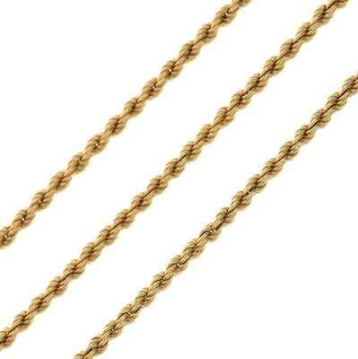 Lot 59 - 18ct gold rope link necklace