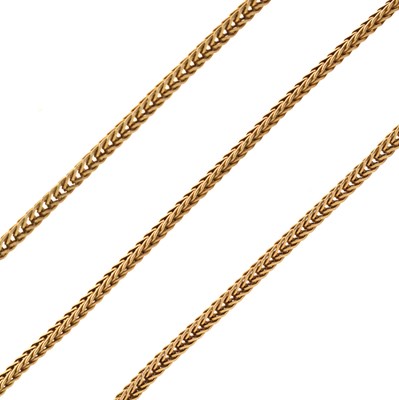 Lot 60 - 9ct gold fancy box link necklace