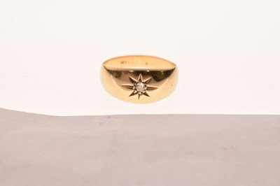 Lot 9 - Single old cut diamond gypsy set ring