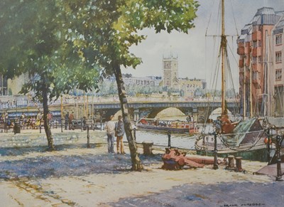 Lot 437 - George Frederick Cutter (Bristol Savages, b.1940) - Watercolour - Charlotte Street