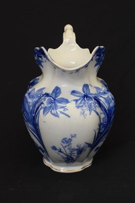 Lot 311 - Wedgwood & Co 'Nancy' pattern flow blue and white jug and basin