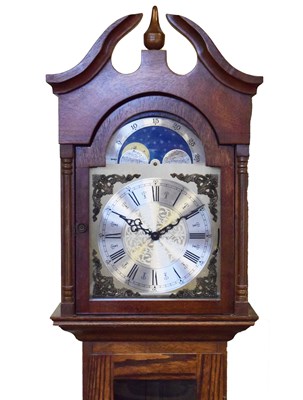 Lot 509 - Modern mahogany longcase clock