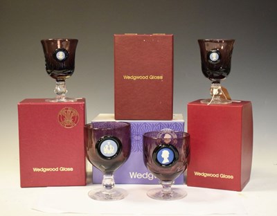 Lot 318 - Group of Wedgwood Jasperware inlaid glass