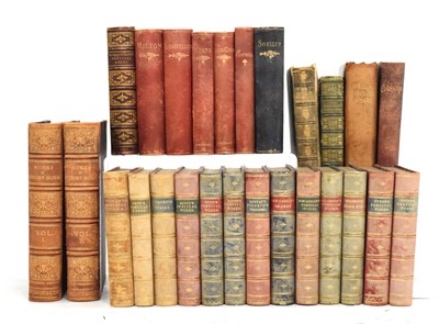 Lot 388 - Collection of twenty-six leather-bound nineteenth century poetry books