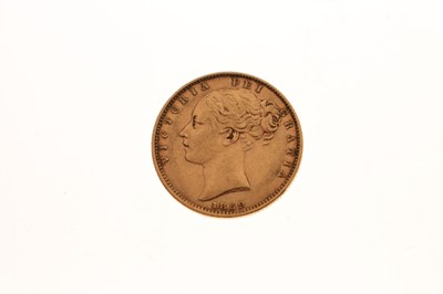 Lot 102 - Queen Victoria gold young head sovereign, 1852