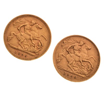 Lot 158 - Two gold half sovereigns