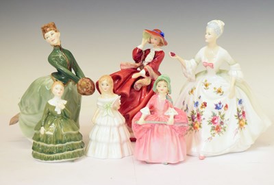 Lot 323 - Royal Doulton - Group of six porcelain ladies