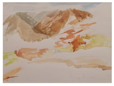 Lot 313 - His Majesty King Charles III (b.1948) – Unfinished watercolour study of Lochnagar