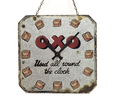 Lot 125 - Advertising - OXO 'Used all round the Clock' wall clock