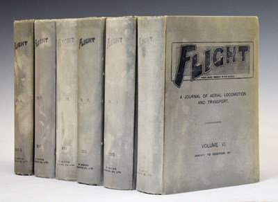 Lot 276 - 'Flight, First Aero Weekly in the World, A Journal of Aerial Locomotion and Transport', Volumes I-VI