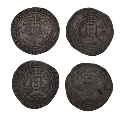 Lot 115 - Edward III (1327-77), fourth coinage, pre-treaty period, 1351-61, four silver groats