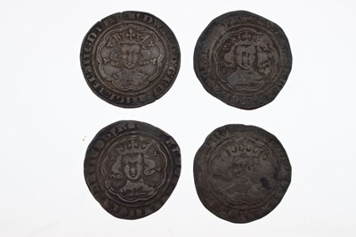 Lot 115 - Edward III (1327-77), fourth coinage, pre-treaty period, 1351-61, four silver groats