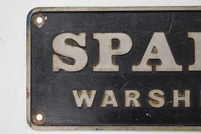 Lot 141 - 1960s cast aluminum British Rail 'Spartan' Warship Class nameplate