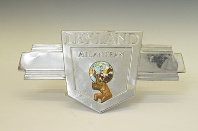 Lot 195 - Chrome-plated Leyland Atlantean coach name badge