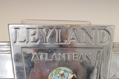 Lot 195 - Chrome-plated Leyland Atlantean coach name badge