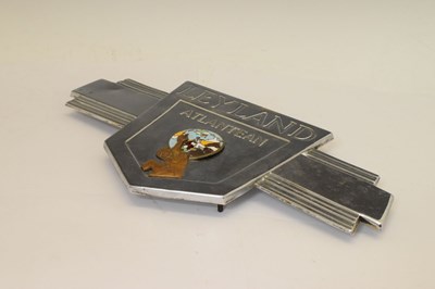 Lot 195 - Chrome-plated Leyland Atlantean coach name badge