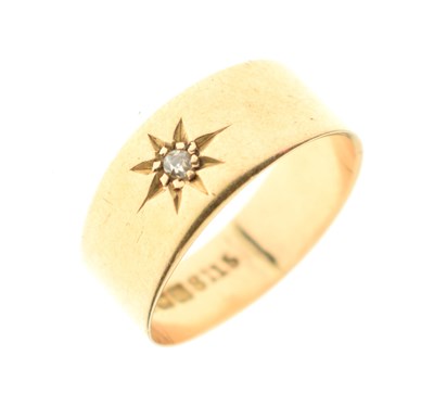 Lot 8 - 18ct gold diamond gypsy set ring