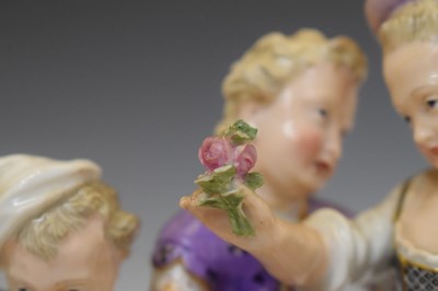 Lot 436 - Meissen porcelain figural group