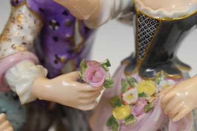 Lot 436 - Meissen porcelain figural group
