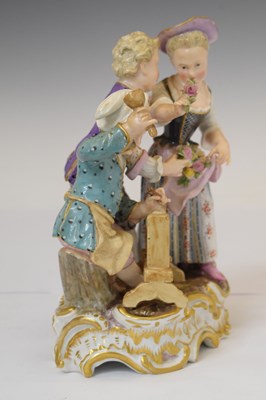 Lot 436 - Meissen porcelain figural group