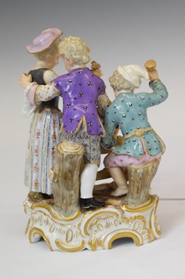 Lot 436 - Meissen porcelain figural group