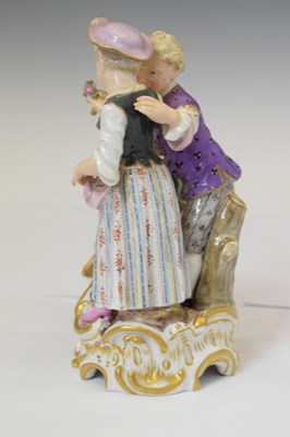 Lot 436 - Meissen porcelain figural group