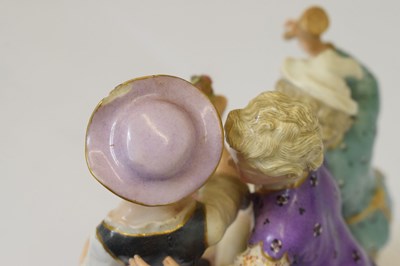 Lot 436 - Meissen porcelain figural group