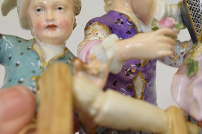 Lot 436 - Meissen porcelain figural group