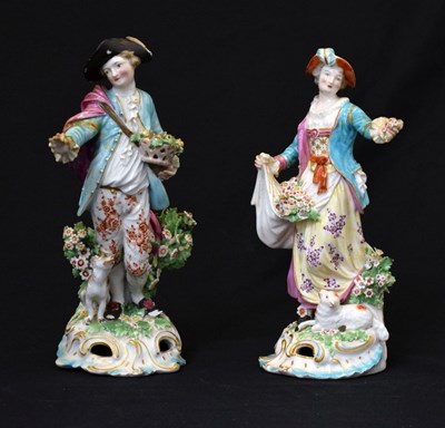 Lot 291 - Pair of late 18th century Derby figures